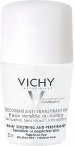 Vichy Antiperspirant Roll-On for Sensitive Skin and Post-Depilation 48H