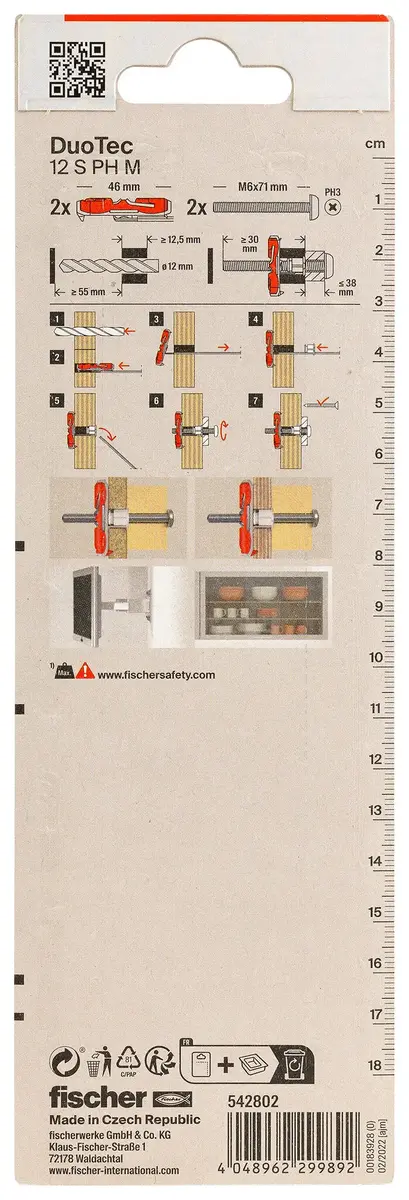 Fischer 542802 DuoTec Fixing Bolt Pack Photo 3