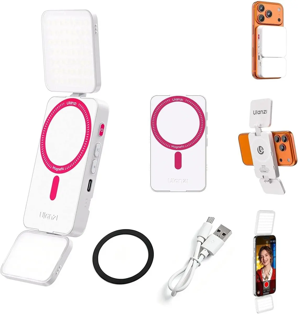 Ulanzi Gl01 MagSafe LED zibspuldze pašbildēm