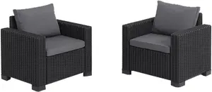 vidaXL Garden chairs 2 pcs. California gray 8711245154503