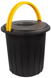 Мусорное ведро Anzio Ecosolution 16L темно-серое и желтое