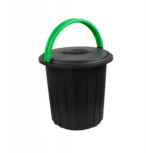 Мусорный контейнер Anzio Ecosolution 16L темно-серый и зеленый