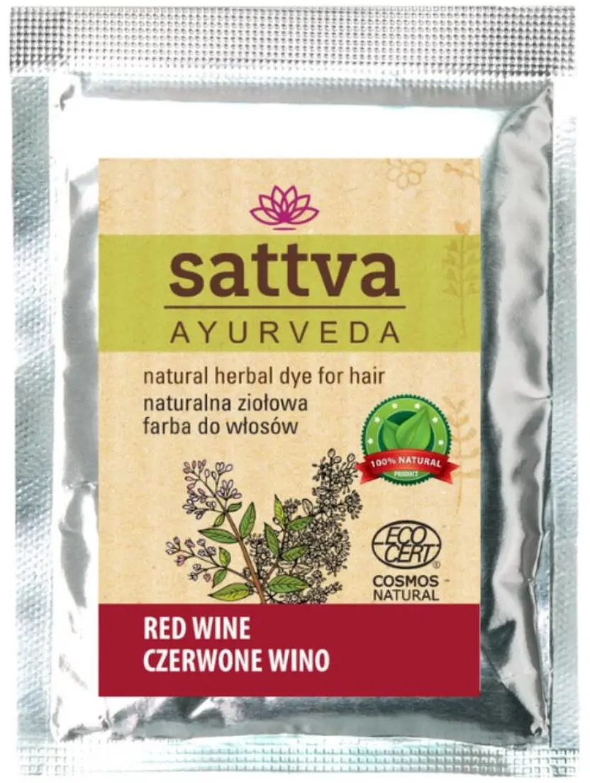 Sattva Ayurveda Dabiska matu krāsa Sarkans