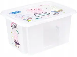 Curver Skrzynka z pokrywą 15L Karolina "Peppa Pig" 38x29 5x20 5cm przezroczysta 4052396081664
