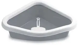 Goldbuch Sprint Corner Cat Toilet White and Grey