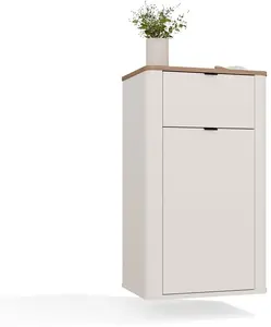 Шкафчик для ванной XXX_Top E Shop (TopEshop) CORDOBA 1D1S Кашемир и Дуб Кастелло подвесной с ящиком и дверцей