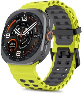 Uniq Tech-Protect Iconband Pro Watch Strap for Samsung Galaxy Watch Ultra 47 mm Lime and Black