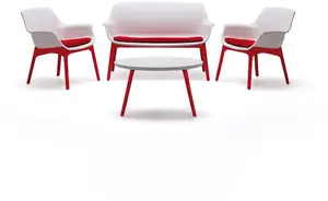 Комплект садовой мебели Keter Luxor Lounge Set белый и серый