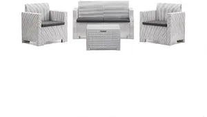 Garden furniture set Nebraska 2 white