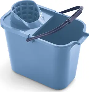 NPC Polska Mery Rectangular Bucket 14 L with Wringer Blue