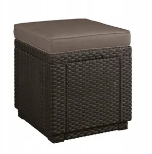 Dārza krēsls un glabāšanas kaste Cube brūns ar spilvenu