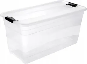 LA-KA-PE Transparent Storage Box with Lid Cornelia 83L