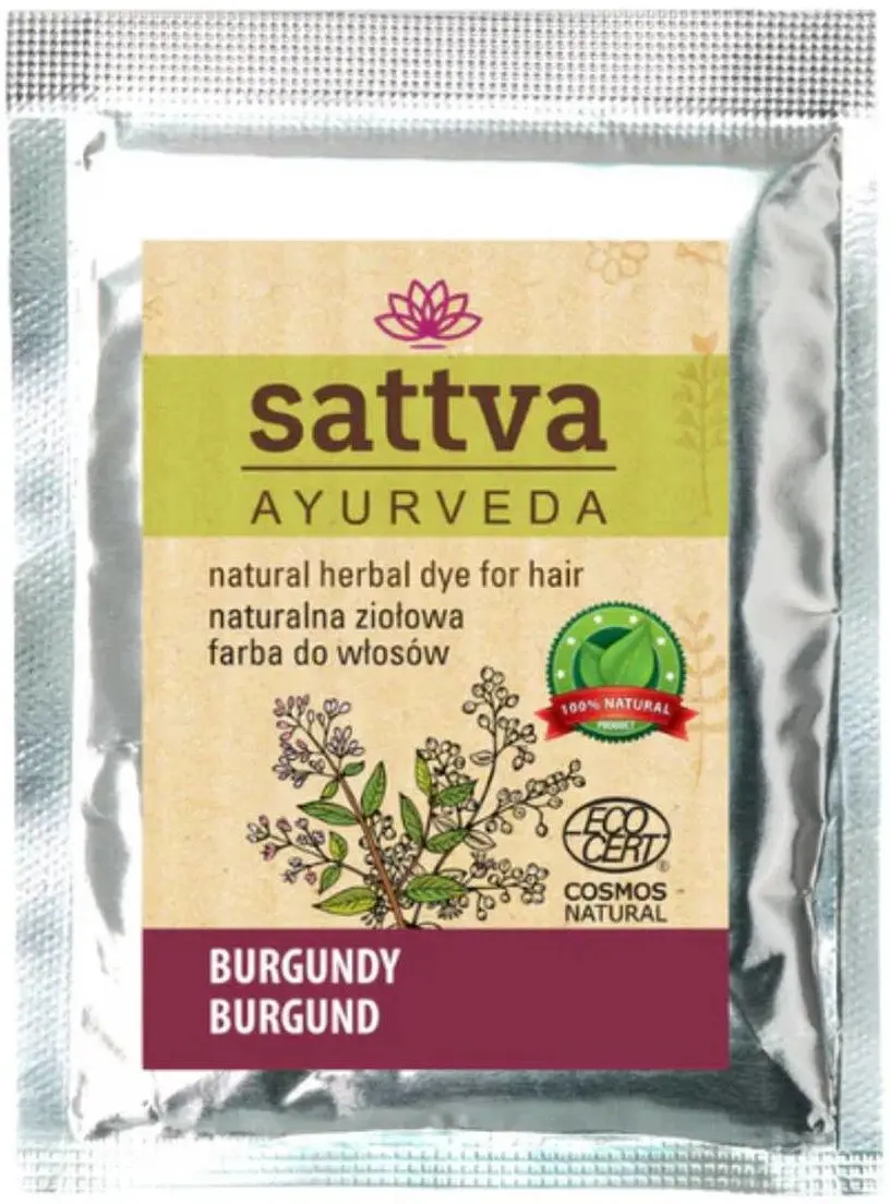 Sattva Ayurveda Dabiska matu krāsa Burgundijas