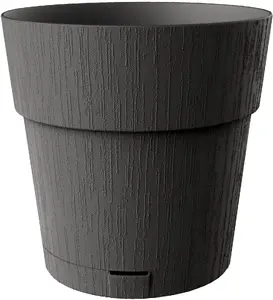 Lumarko Ethica Puķu pods ar paliktni 25x25 cm pelēks