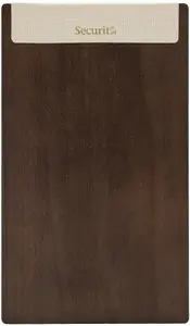 Securit SIGNATURE Menu Clipboard A45 with Magnetic Closure Walnut and Sand MC-SRM45-DK