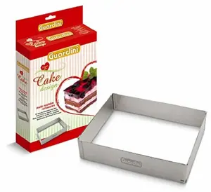 Affek Design Rectangular Cake Ring with Variable Size 18x27.5x5 cm to 33x52.5x5 cm