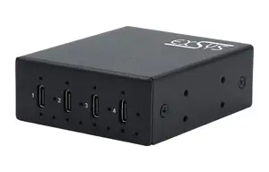 Exsys EX-12274HMS 4-портовый концентратор USB 3.2 Gen2x1 с защитой ESD 15КВ, металлическим корпусом и креплением настенным/DIN-рейку