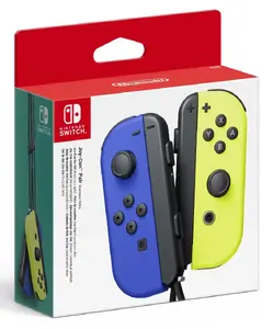 Nintendo Bezvadu spēļu kontrolleru komplekts zils un neona dzeltenis Bluetooth