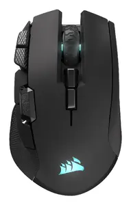 CORSAIR IRONCLAW WIRELESS SE Spēļu pele Labās rokas RF Wireless Bluetooth USB Type-C Optiska 26000 DPI Melna