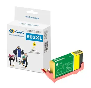 Saderīga dzeltena tintes kasetne G&G 18846 HP printeriem ar 825 lapa ražību un 10 ml tilpumu