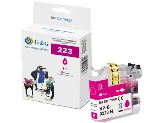 Saderīga purpura tintes kasetne G&G 14522 Brother printeriem, 600 lapu resurss, 9 ml tilpums