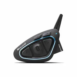 Мотогарнитура Midland BTX2 Pro S LR черная и синяя с дальностью связи 1600 м и защитой IPX6