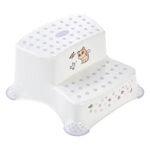 STARPAK Igor Step Stool Polypropylene and Thermoplastic Elastomer Purple and White 120 kg Capacity
