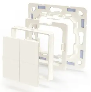 Shelly BLU Wall Switch 4 Viedais sienas slēdzis Fил kaula krāsas Plastmasa Baterija