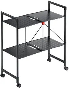 Hailo Quickboard Foldable Rolling Shelf Black