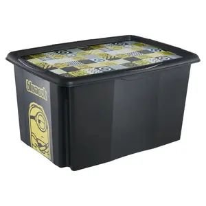 STARPAK Karolina Storage box Rectangular Polypropylene 45 L Black Grey White Yellow