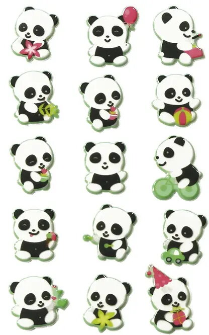 Maildor 3D Pandas Uzlīmes CY016O Plastmasas