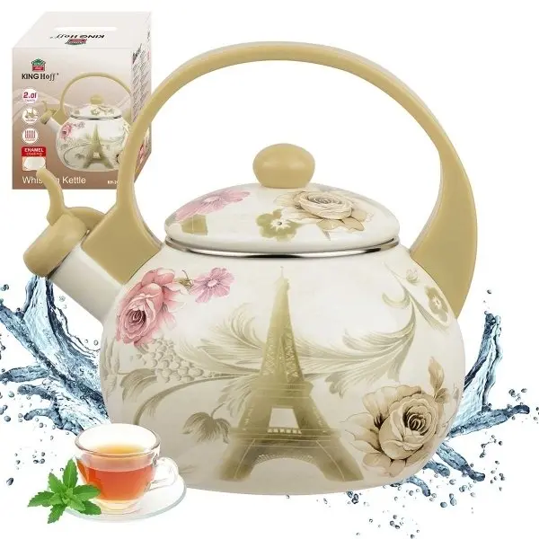 KingHoff Paris KH-2038 Emaljēta tējkanna ar