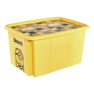 STARPAK Karolina Storage Box Rectangular Polypropylene 45 L Black, Grey, White, Yellow
