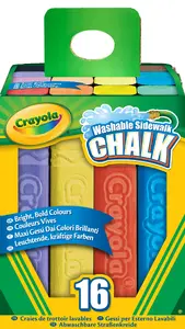 Crayola 16ct Sidewalk Chalk 51-4008 Multi Writing Colours 16 Pieces Box