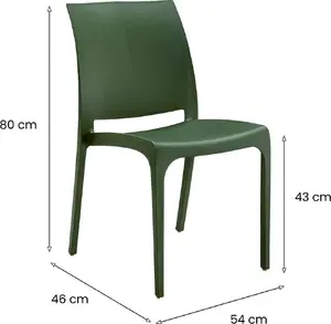 DKD Home Decor Volga Garden Chair Green 8003723503003
