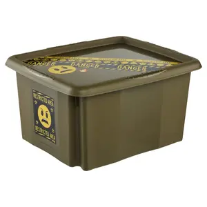 Storage box keeeper Karolina Rectangular Polypropylene 24 L Yellow, Olive, Black