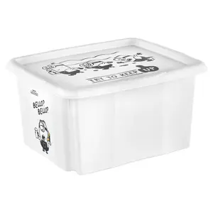 PAW S.C. Karolina Storage Box Rectangular Polypropylene Black White 24 L Minions Bello