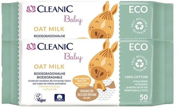 CLEANIC Baby Eco Oat Milk Mitrās