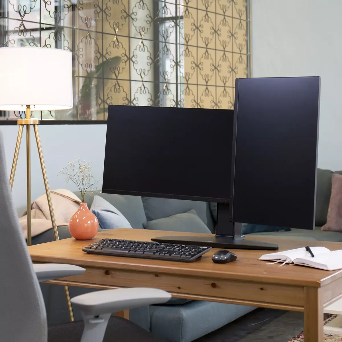 Divu monitoru pacelšanas statīvs Ergotron Neo Flex Photo 4