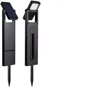 Solar Garden Bollard Light UN Dragos II LED 100lm 2200K Ground Spike