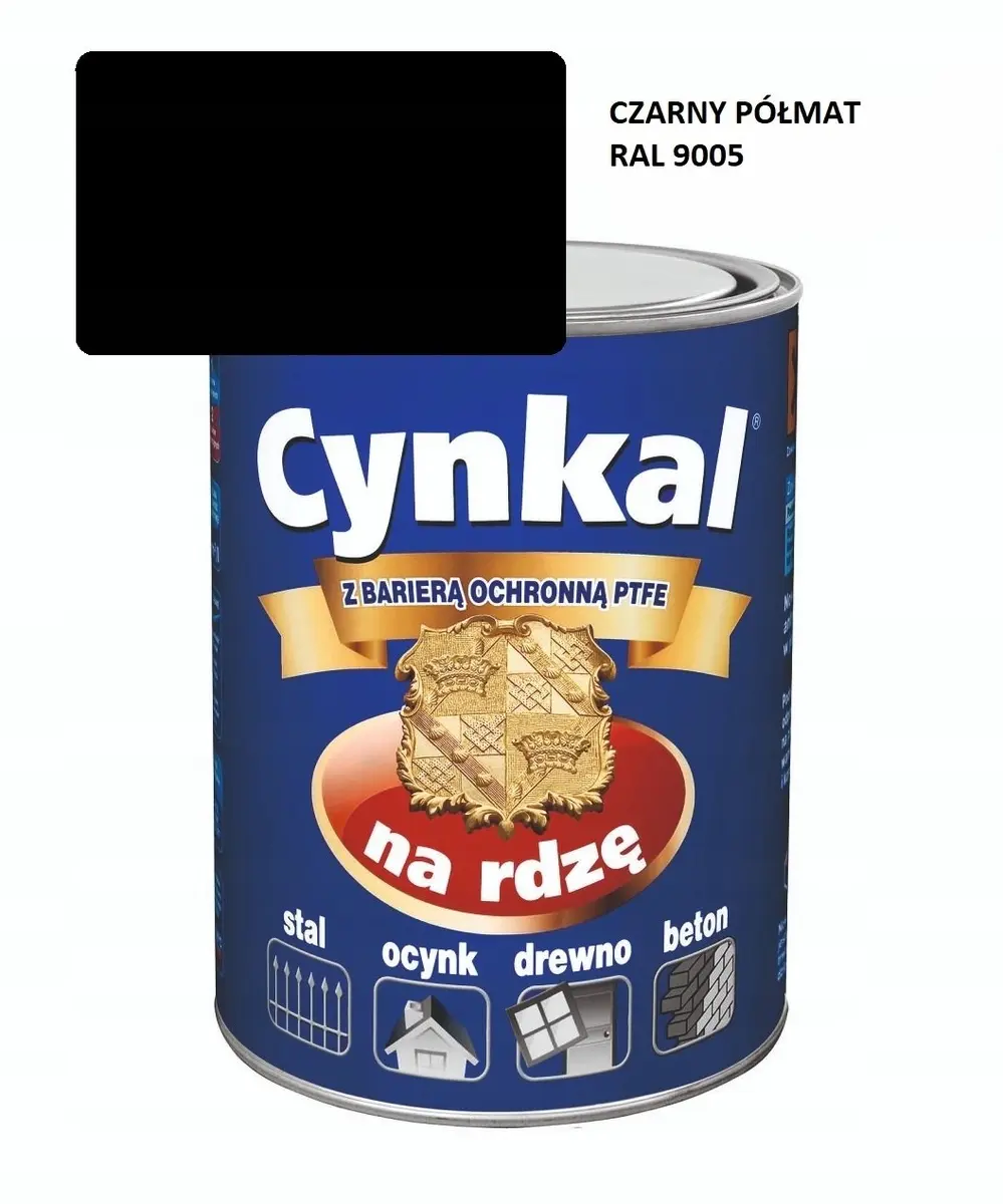 MALEXIM Akrila gruntskrāsa Cynkal melna pusmatēta