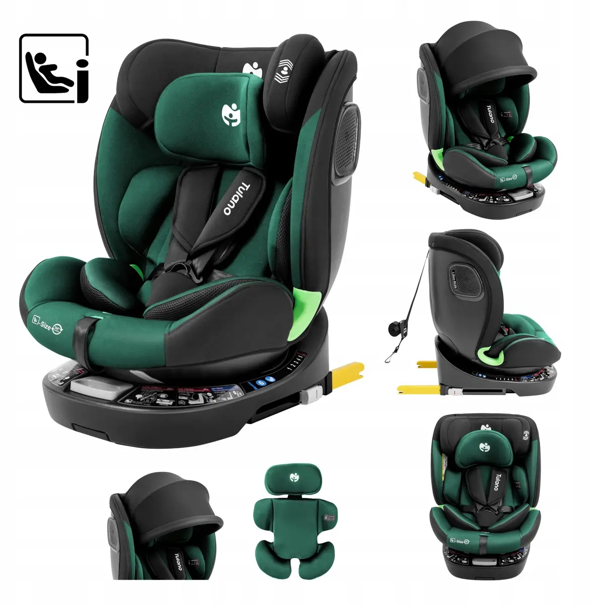 RECARO Loom 35 Black Green Rotējošs