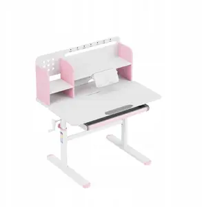 Ergonomisks bērnu rakstāmgalds Mark Adler Study 5.0 Pink 90 cm ar augstuma un slīpuma regulēšanu