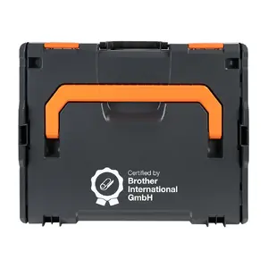 Brother ZPTOUCHLBOXXKOMPL Cietais aprīkojuma koferis Melns un oranžs