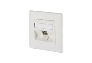 MetzConnect RJ-45 socket-outlet C6Amodul 1 Port Category 6a White 130B12D11002-E