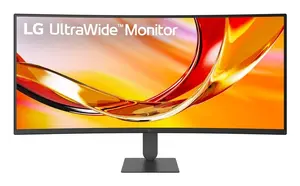 LG 34U640B-B Curved Computer Monitor 34" Wide Quad HD 3440 x 1440 VA Panel 21:9 Aspect Ratio 5 ms Response Time Built-in USB Hub Black