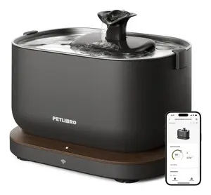 Petlibro Dockstream Smart Automātiskā mājdzīvnieku dzirdītava melna 2.5 L Wi-Fi nerūsējošais tērauds