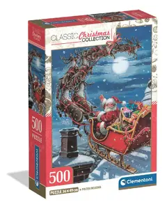 Clementoni 500-piece Christmas Collection Jigsaw Puzzle Midnight Sleigh Ride