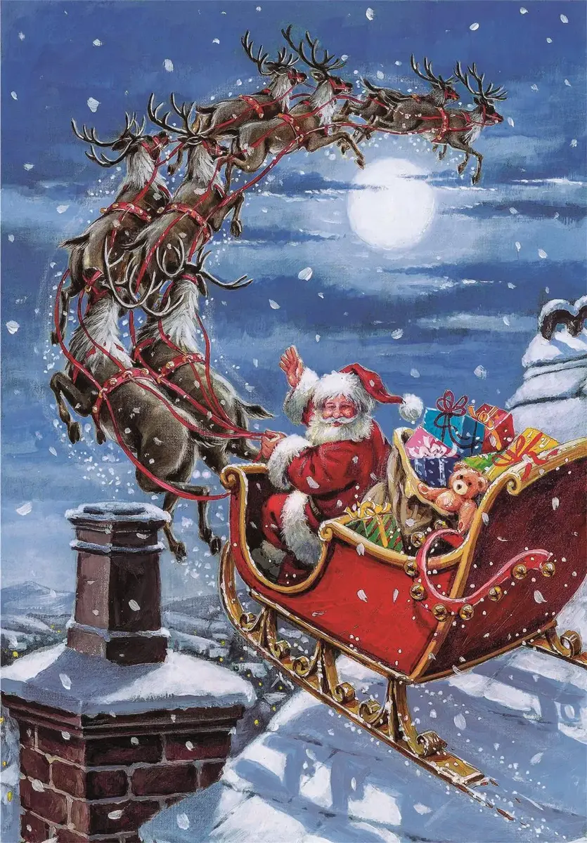 Clementoni Midnight Sleigh Ride 500-Piece Puzzle Photo 2