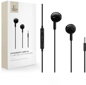 Tech-Protect Ultraboost Mini Jack Earphone Core G4 Black vadu austiņas